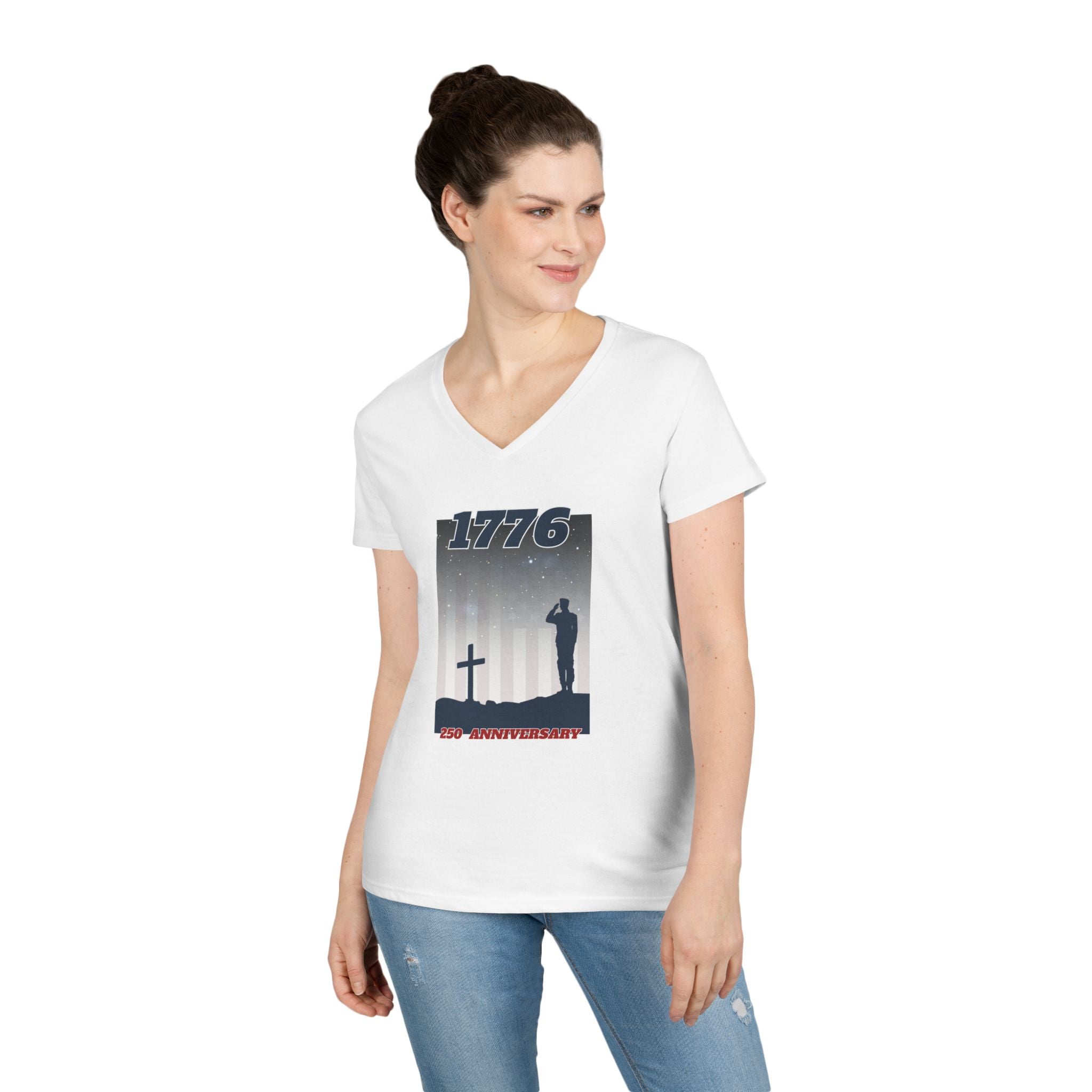 1776 Ladies' V-Neck