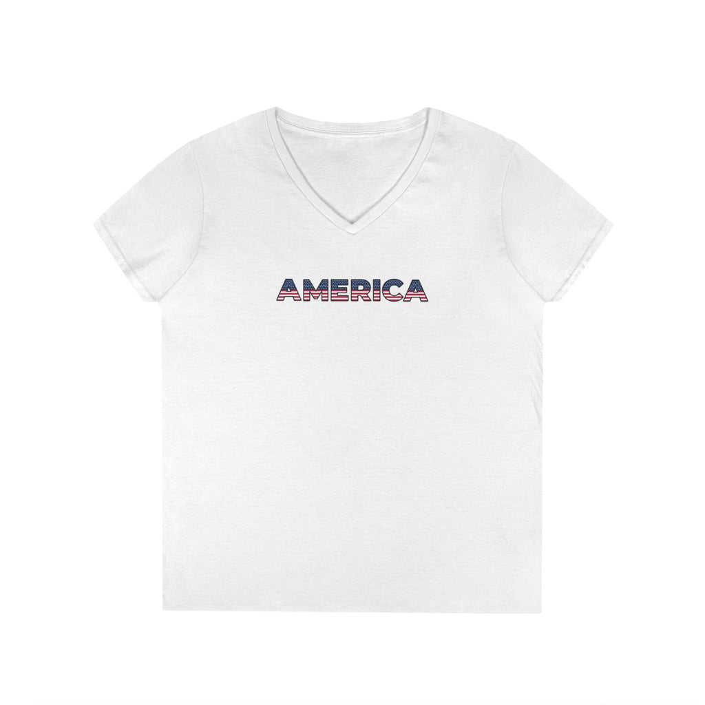 America Ladies' V-Neck