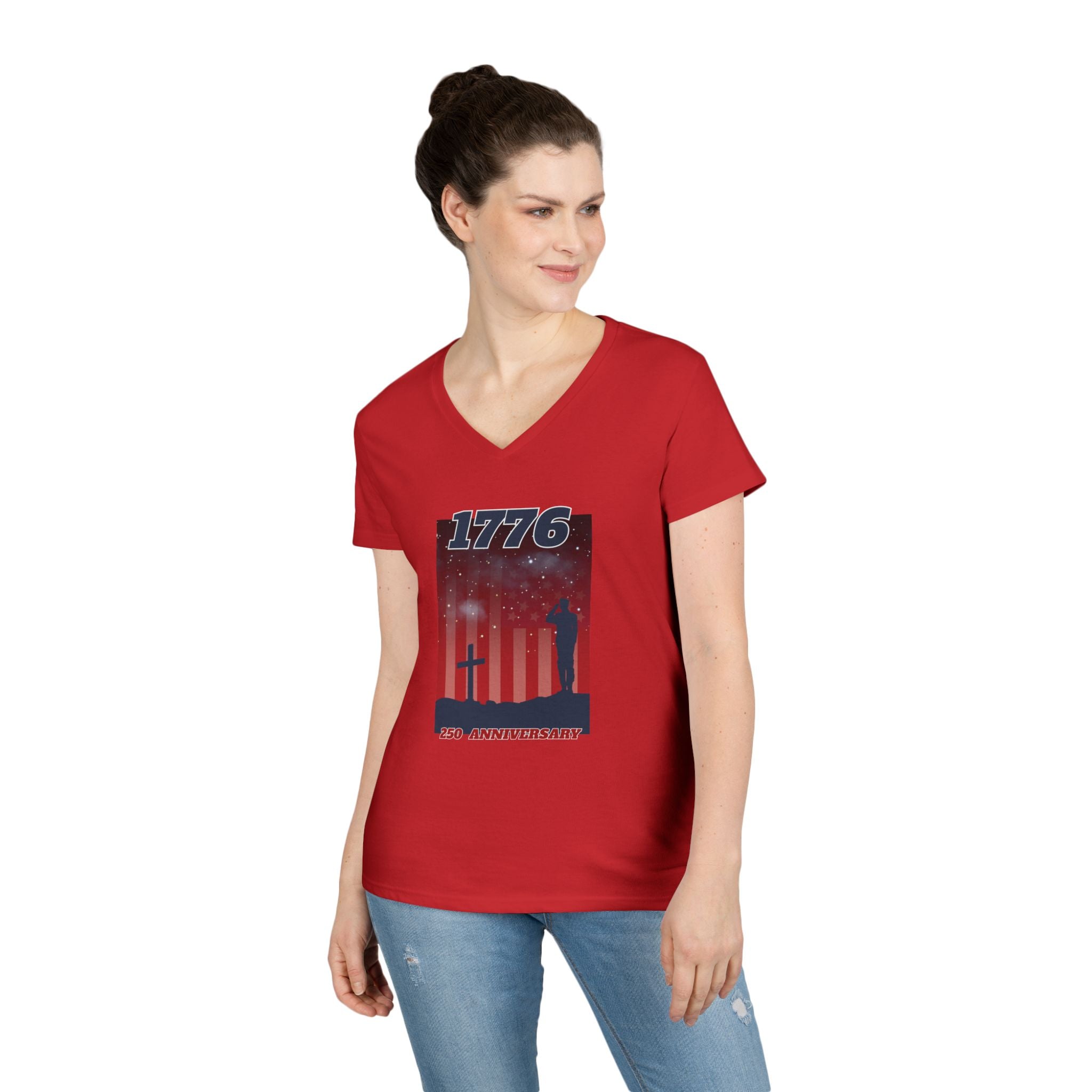 1776 Ladies' V-Neck
