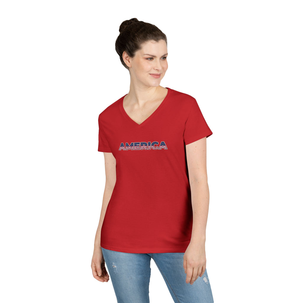America Ladies' V-Neck